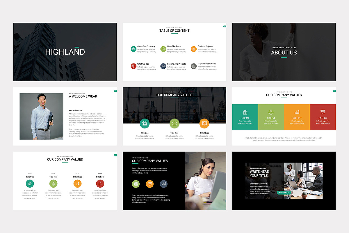 Highland Marketing Google Slides in Google Slides Templates - product preview 8