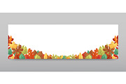 Autumn leaves background banner