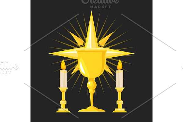 Catholic things poster vector