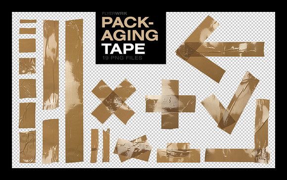 Isolated Adhesive Tape Pieces in Objects - product preview 9