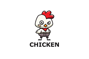 Chicken Kid Pants Logo Template