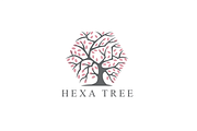 Hexagonal Tree Logo Template