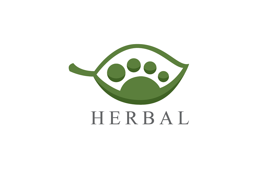 Paw Herbal Logo Template