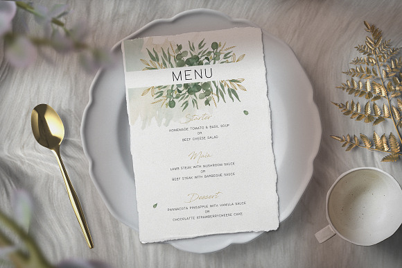 Foliage Wedding Invitation Set in Card Templates - product preview 5