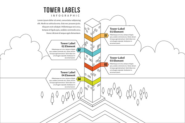 Tower Labels Infographic