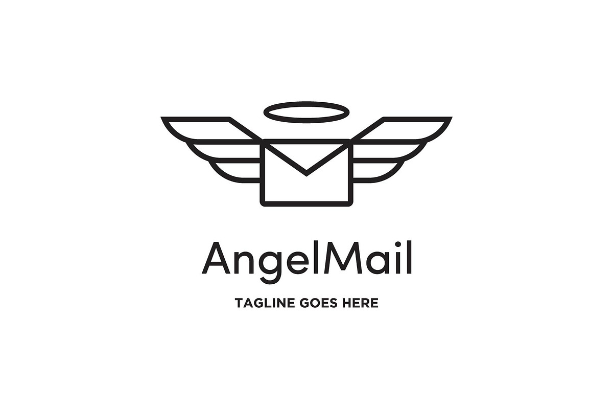 angel mail logo in Logo Templates - product preview 8