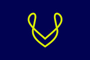luxury V initial logo
