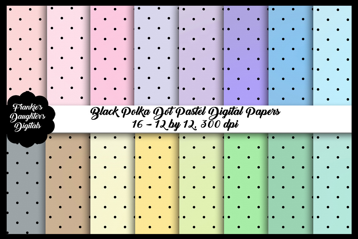 Pastel & Polka Dot Digital Papers in Patterns - product preview 8