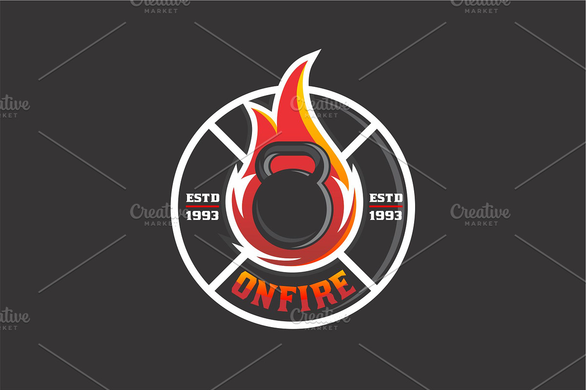 ONFIRE Gym in Logo Templates - product preview 8