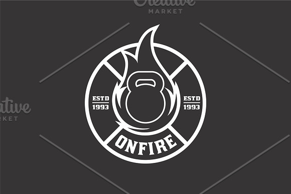 ONFIRE Gym in Logo Templates - product preview 2