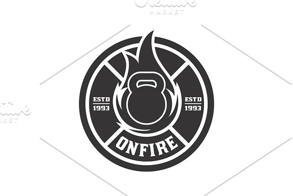 ONFIRE Gym in Logo Templates - product preview 3
