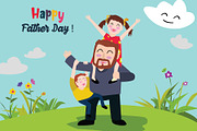 Father Day - Vector Illustration