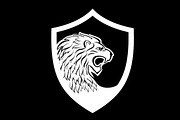 lion shield logo template
