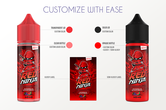 eLiquid Bottle Mockup v. 50ml-A Plus in Product Mockups - product preview 1