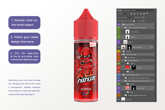 eLiquid Bottle Mockup v. 50ml-A Plus in Product Mockups - product preview 7