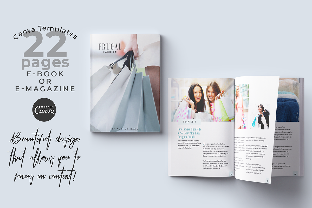 ebook Template with Canva in Magazine Templates - product preview 8