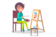 Creativity Poster with Girl Drawing
