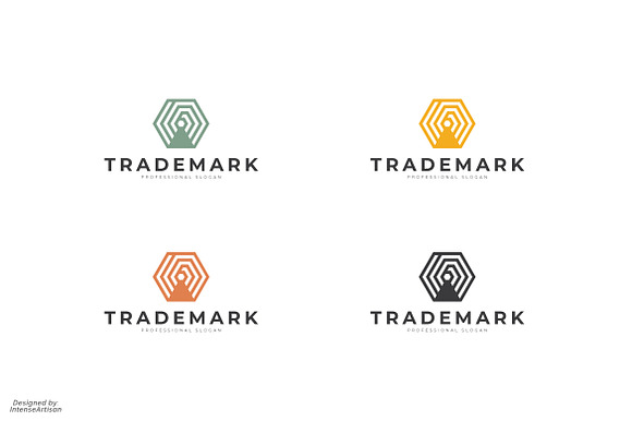 Network Hexagon Logo in Logo Templates - product preview 1