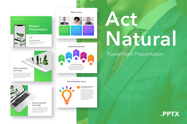Act Natural PowerPoint Template
