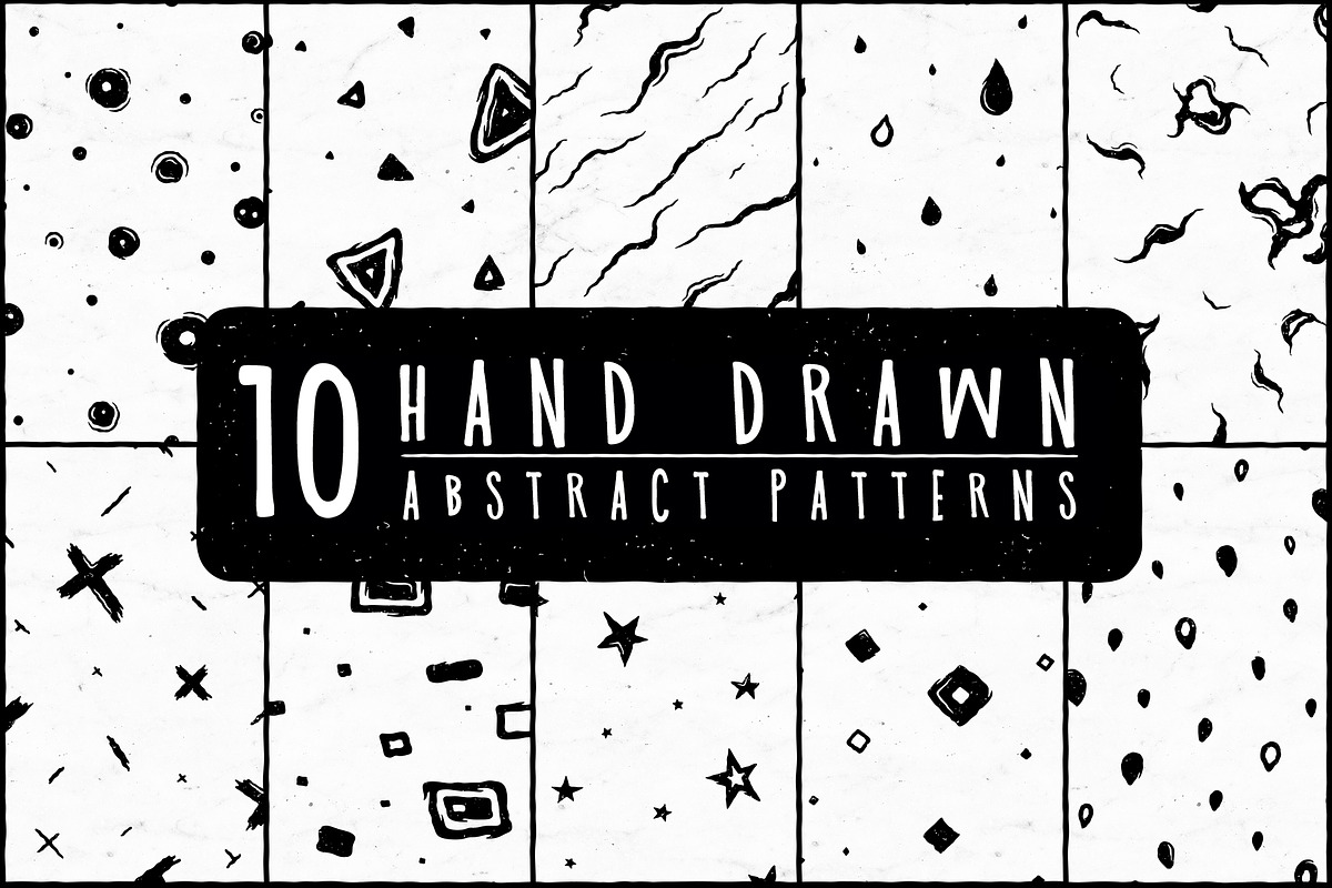 10 Hand Drawn Abstract Patterns in Patterns - product preview 8
