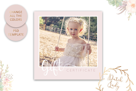 PSD Photo Gift Card Template #6 in Card Templates - product preview 3