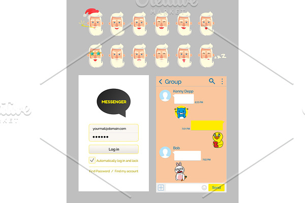 Kakao talk Messenger Design Mockup
