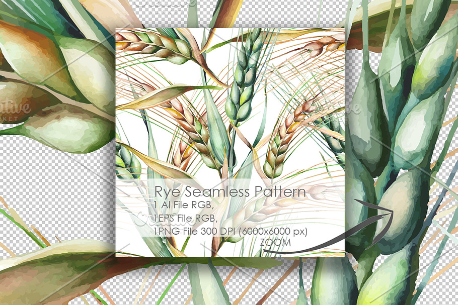 Rye Seamless Pattern in Patterns - product preview 8