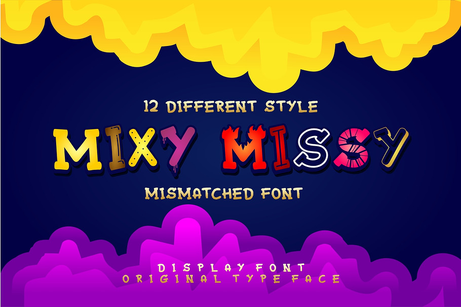 Mixy Missy - 12 Styles Display Font in Display Fonts - product preview 8