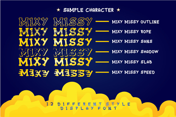 Mixy Missy - 12 Styles Display Font in Display Fonts - product preview 2