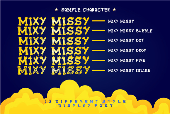 Mixy Missy - 12 Styles Display Font in Display Fonts - product preview 3