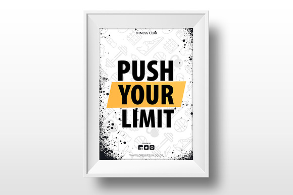 12 Fitness Quotes Posters in Flyer Templates - product preview 2