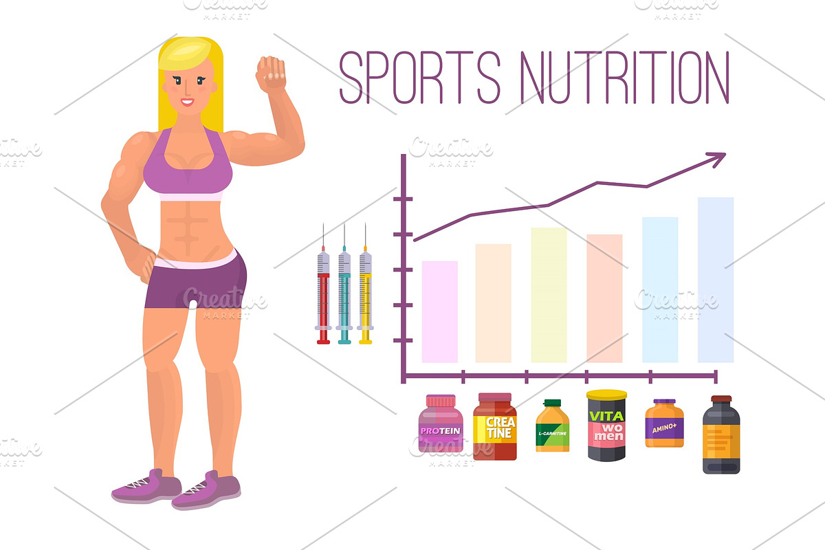 Sport nutrition infographic banner in Illustrations - product preview 8