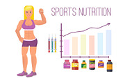 Sport nutrition infographic banner