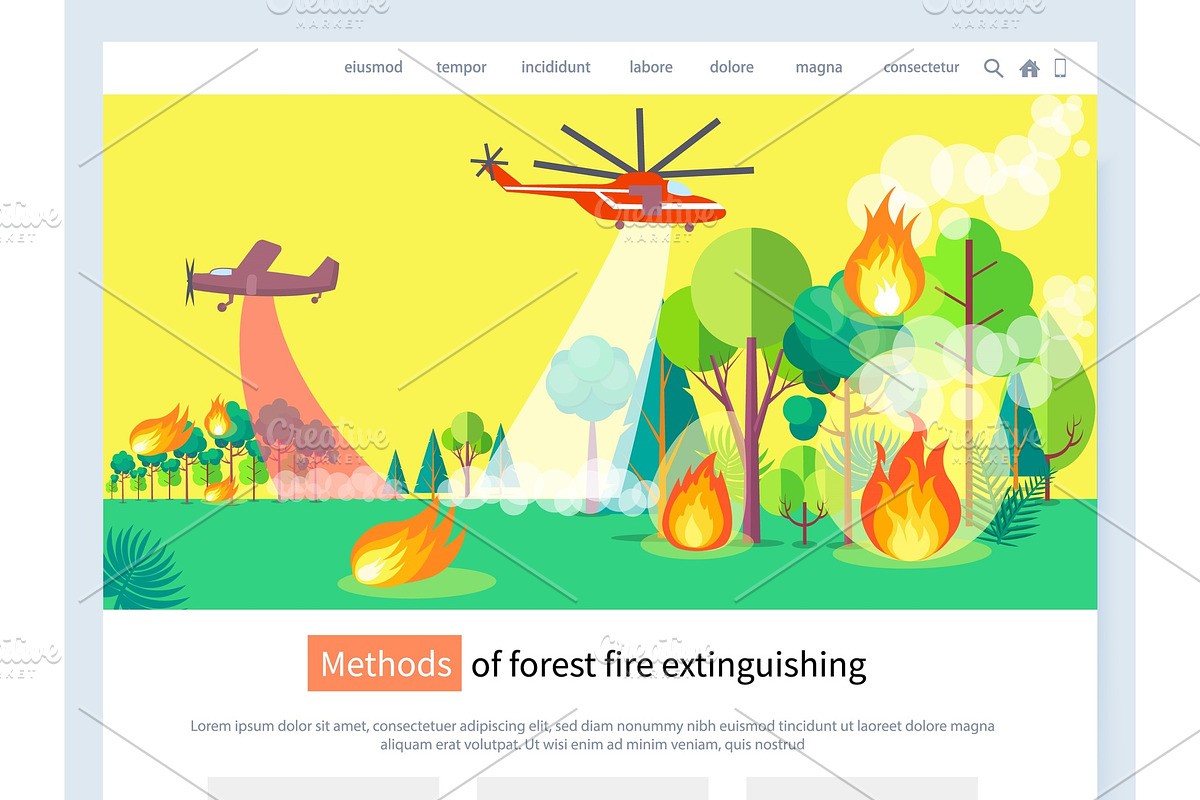Methods of Forest Fire Extinguishing in Illustrations - product preview 8