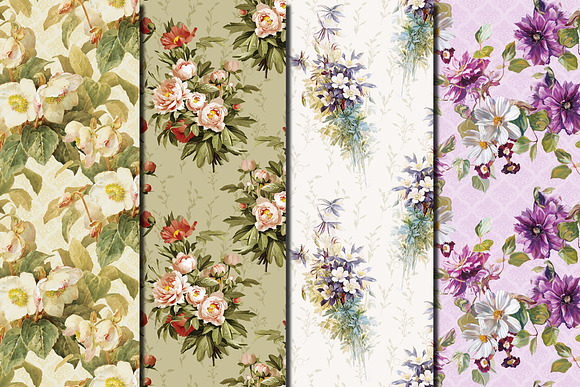 Delicate Vintage flowers pattern in Patterns - product preview 2
