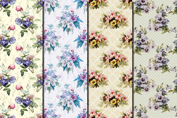 Delicate Vintage flowers pattern in Patterns - product preview 4