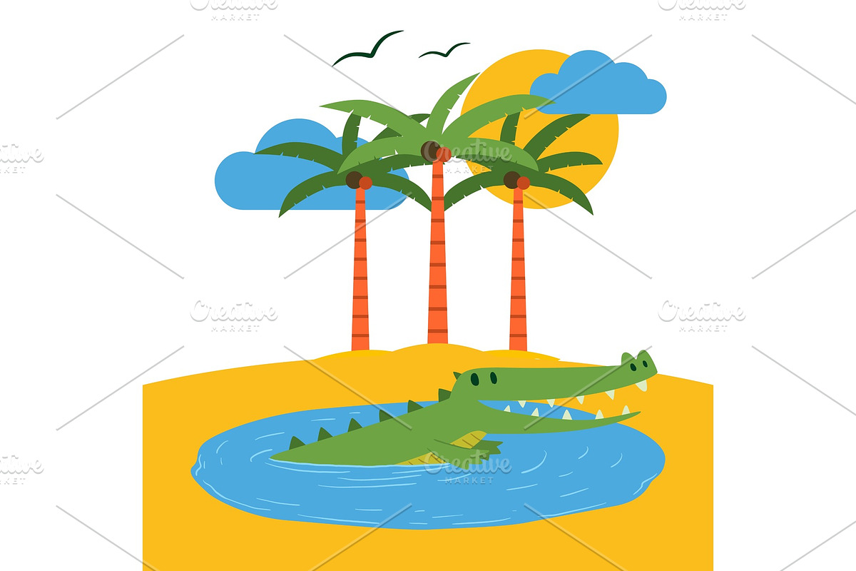 Terrarium tropical island banner in Illustrations - product preview 8
