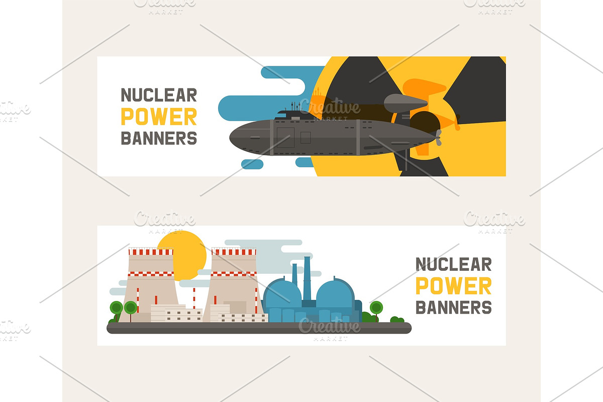 Radioactive, nuclear power plant in Illustrations - product preview 8