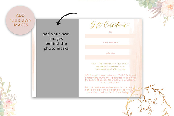 PSD Photo Gift Card Template #37 in Card Templates - product preview 2
