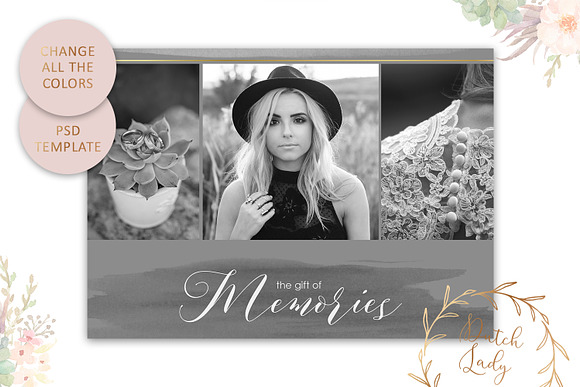 PSD Photo Gift Card Template #37 in Card Templates - product preview 3