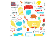 Easter set of banners and elements