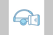 VR headset color icon