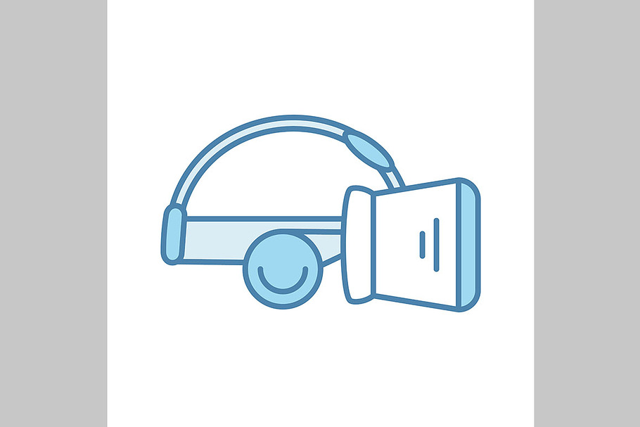VR headset color icon in Icons - product preview 8