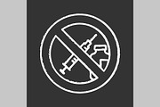Drugs and pills prohibition sign
