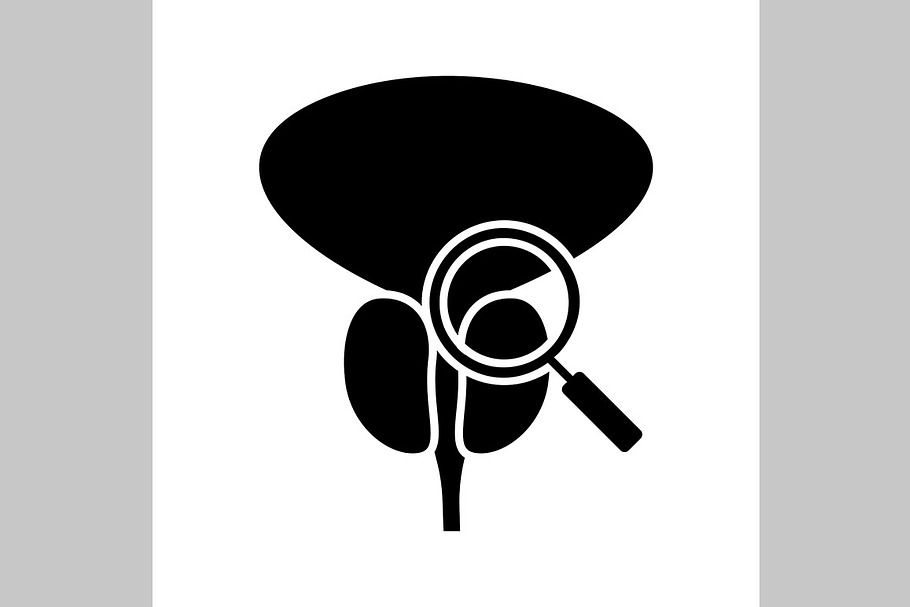 Prostate exam, check glyph icon in Icons - product preview 8