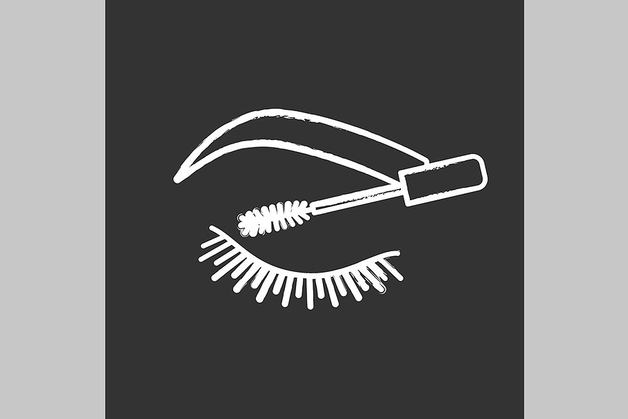 Eyelash mascara chalk icon in Icons - product preview 8