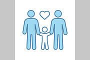 Gay family color icon