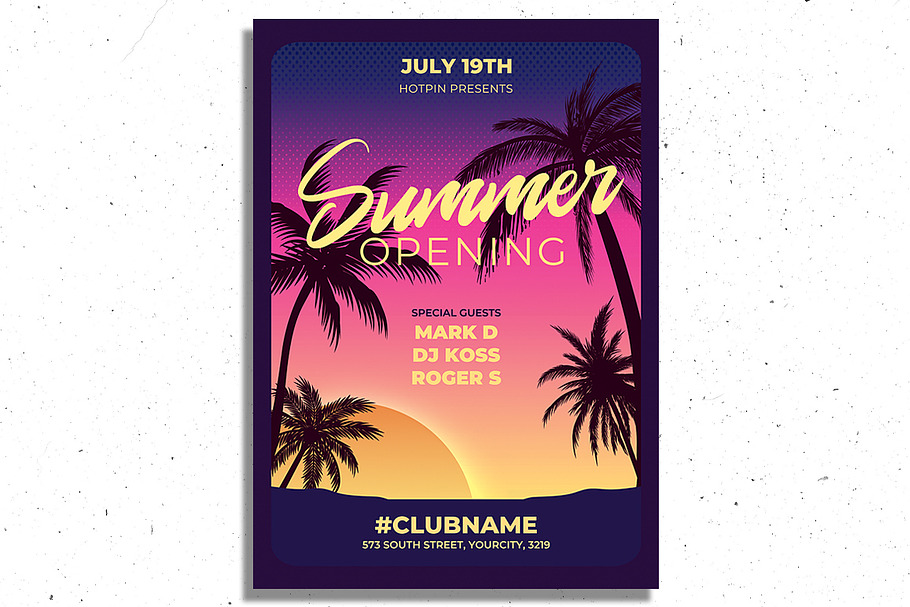 Summer Party Flyer Template in Invitation Templates - product preview 8