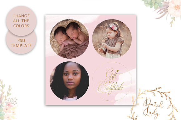 PSD Photo Gift Card Template #39 in Card Templates - product preview 3