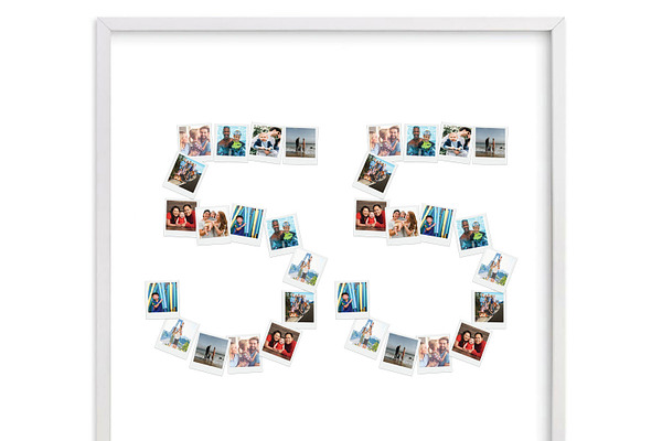 Number 55 Photo Collage Template
